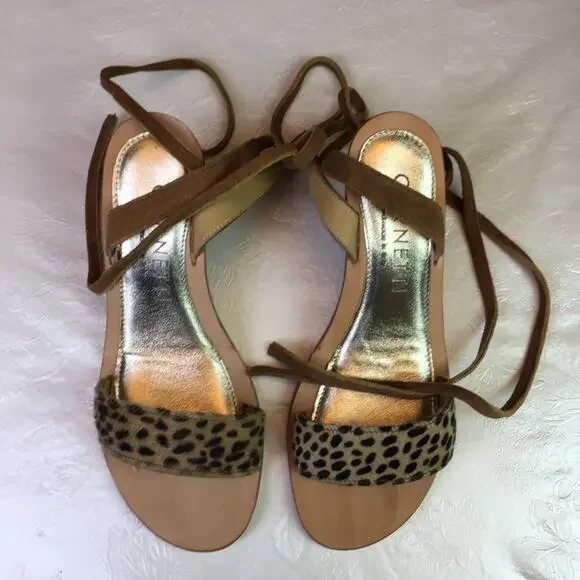 Cornetti Tropea Wedge Cheetah Print Sandals 36 - Picture 14 of 16